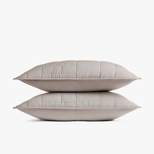 Parachute - King Cozy Block Quilted Sham Set Parchment - Parac Parchment